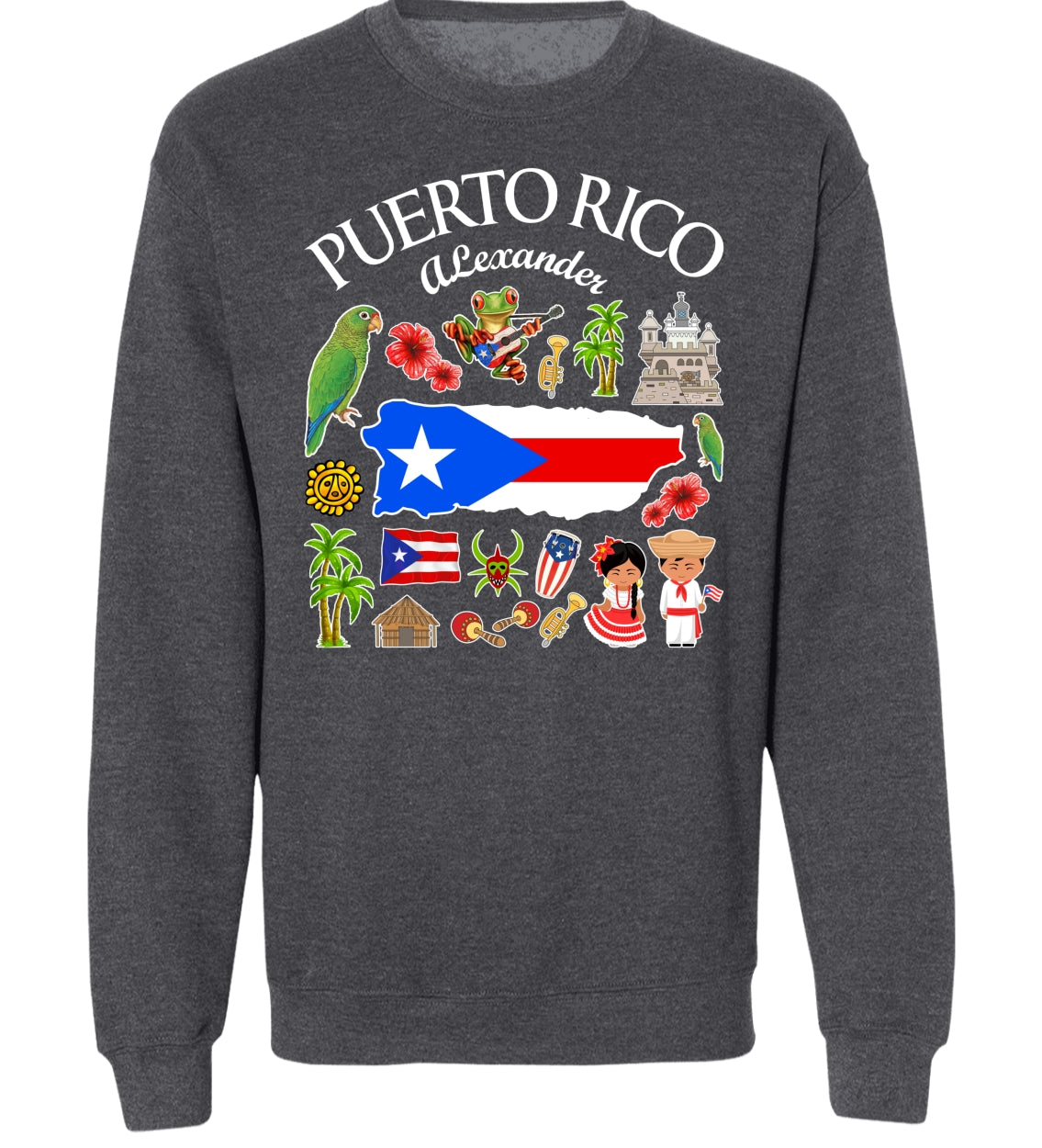 Customized Puerto Rico T-shirt With Symbols And Name v2