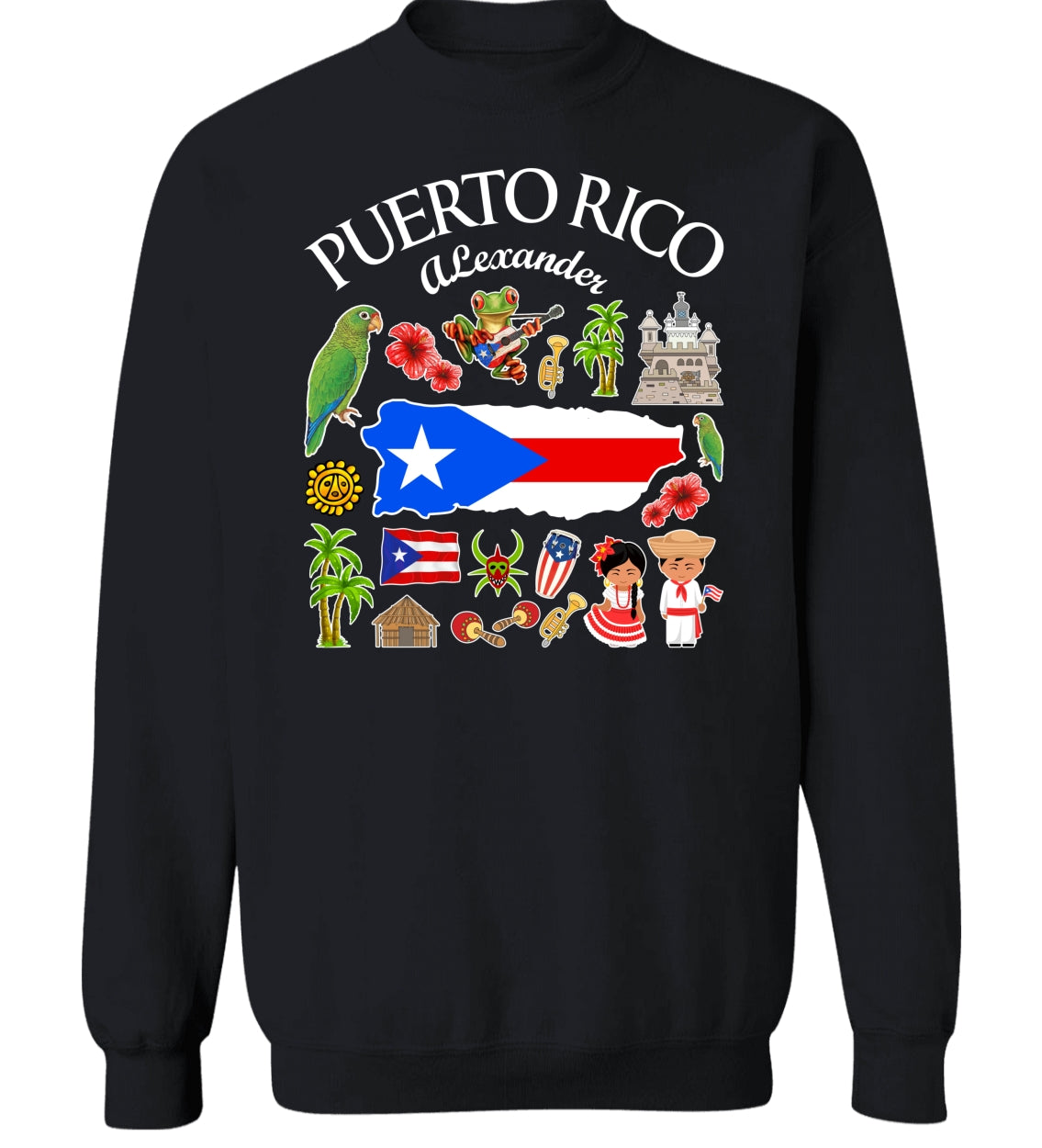 Customized Puerto Rico T-shirt With Symbols And Name v2