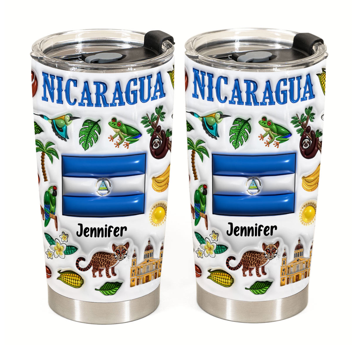 Custom Nicaragua Tumbler Cup With Your Name