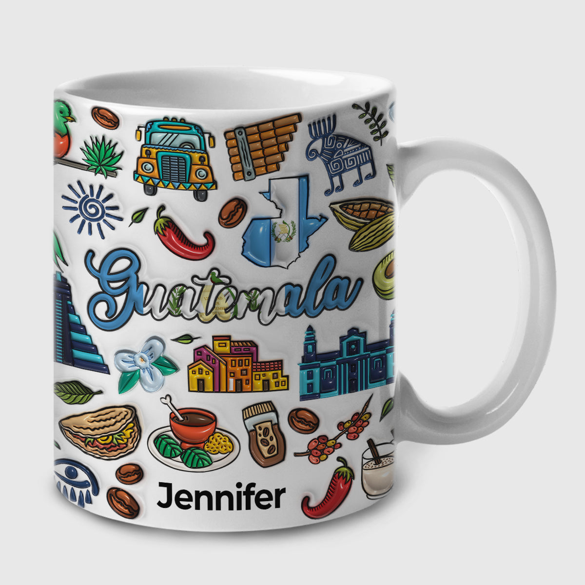 Custom Guatemala Mug With Guatemala Flag