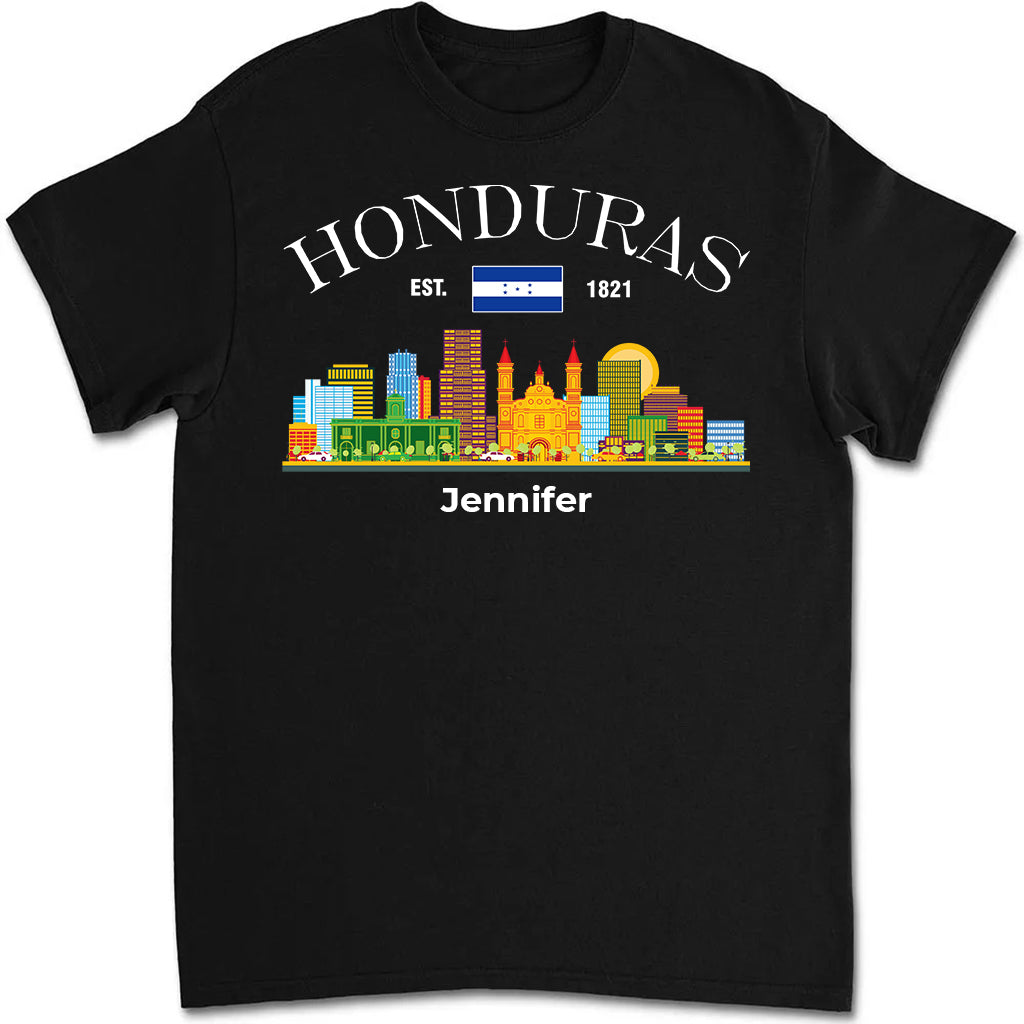  Custom Honduras Est 1821 T-shirt, Name