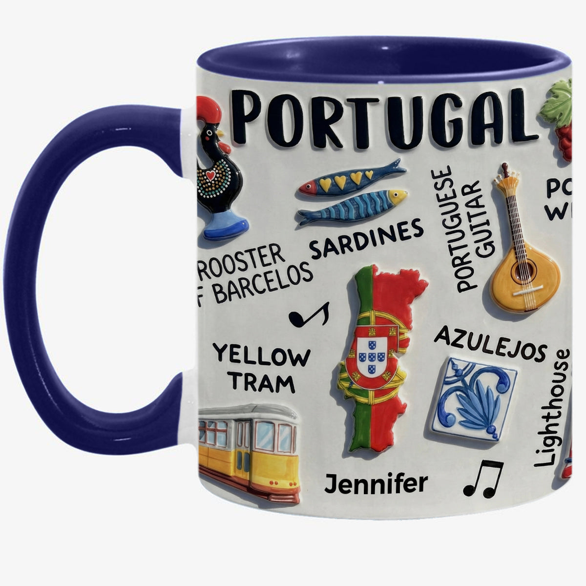 Personalized Portugal Accent Mug And Name