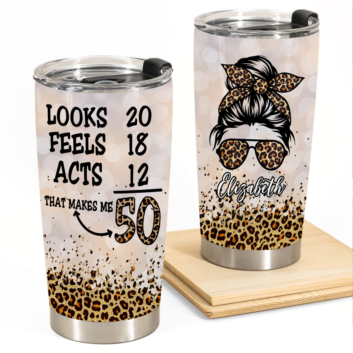 Looks Feels Acts 50th Birthday Tumbler Success