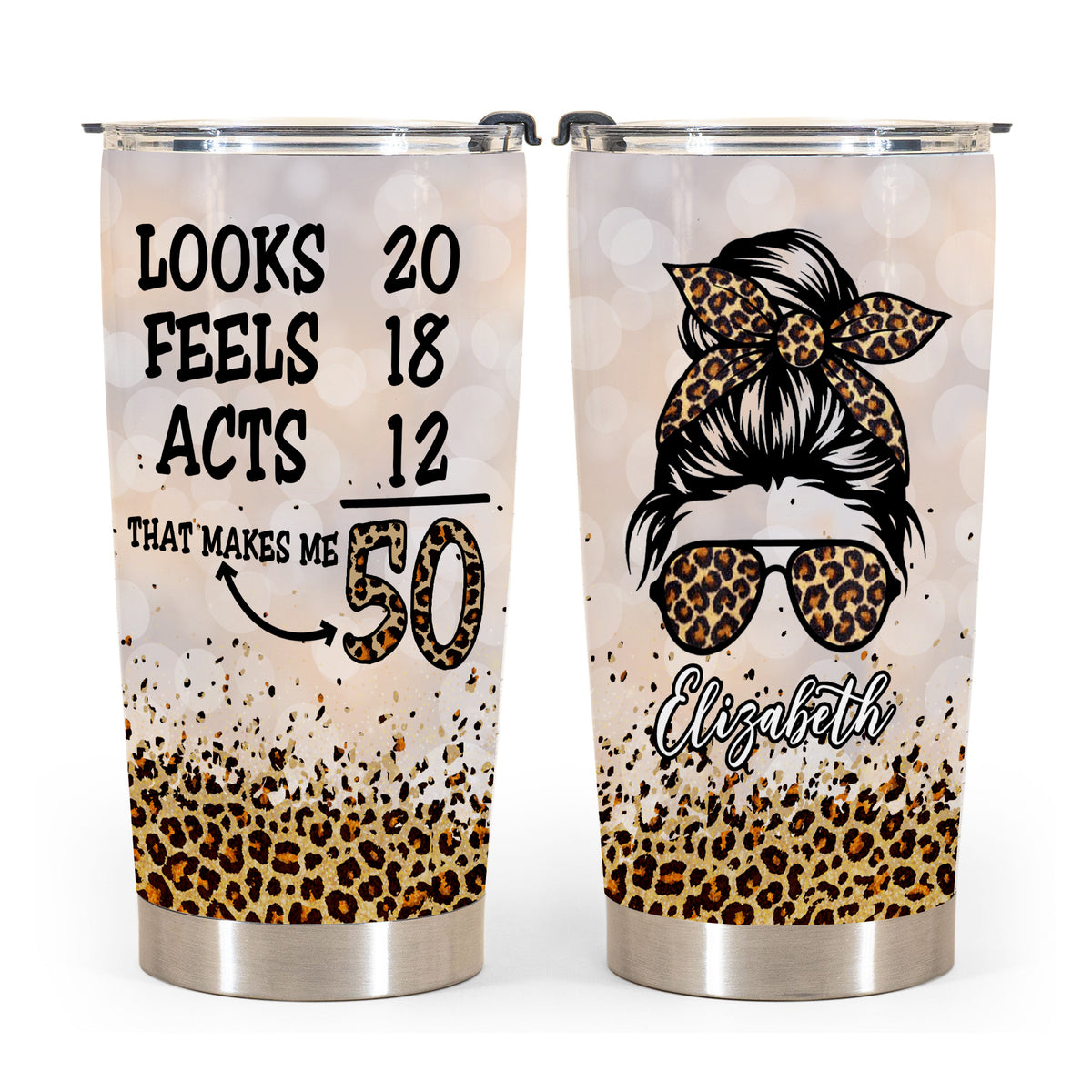 Looks Feels Acts 50th Birthday Tumbler Success