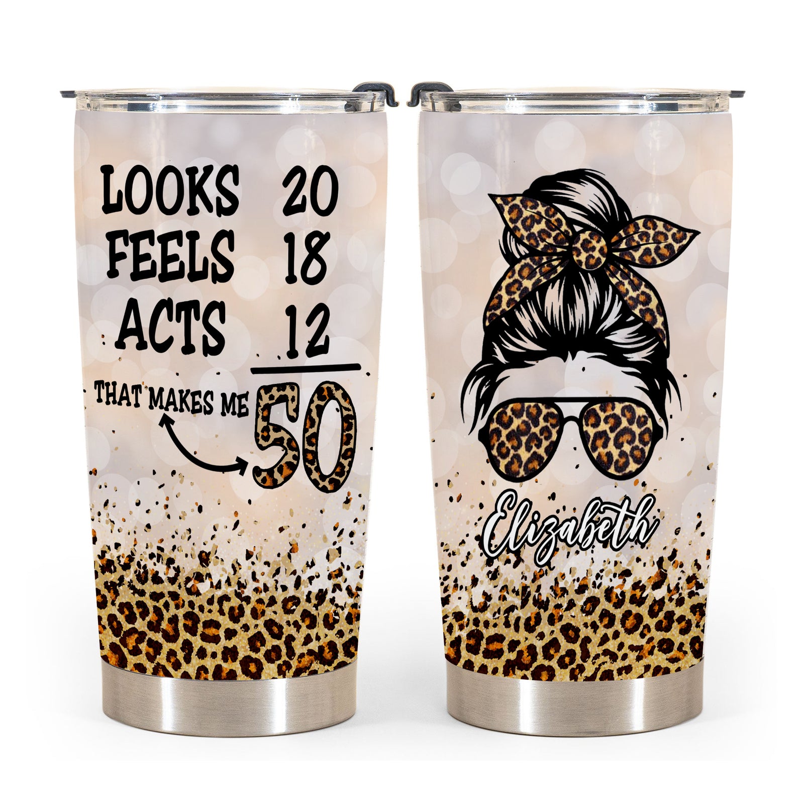 Looks Feels Acts 50th Birthday Tumbler Success