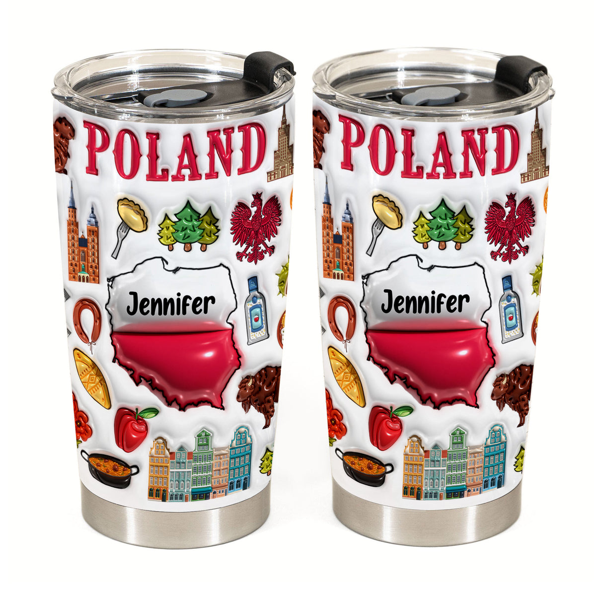Custom Poland Tumbler Cup With Your Name