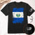 El Salvador Flag T-Shirt With Custom Name On Sleeve