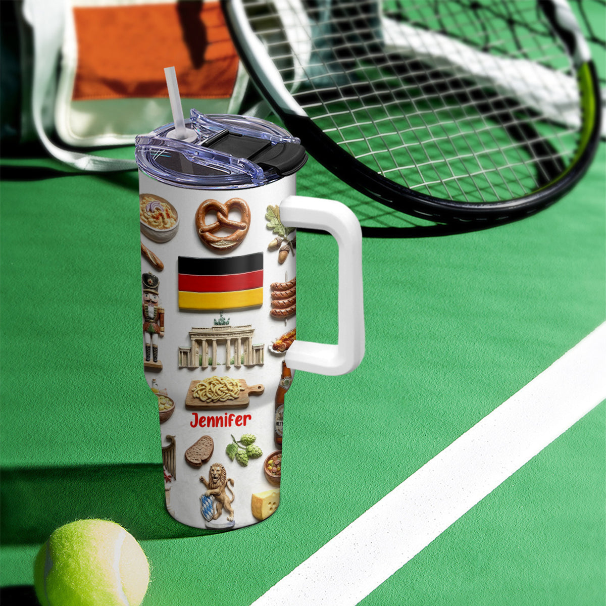 Custom Germany Tumbler 40oz With Flag, Symbols