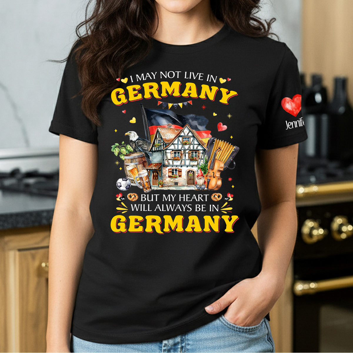 Custom My Heart Will Always Be In Germany T-shirt