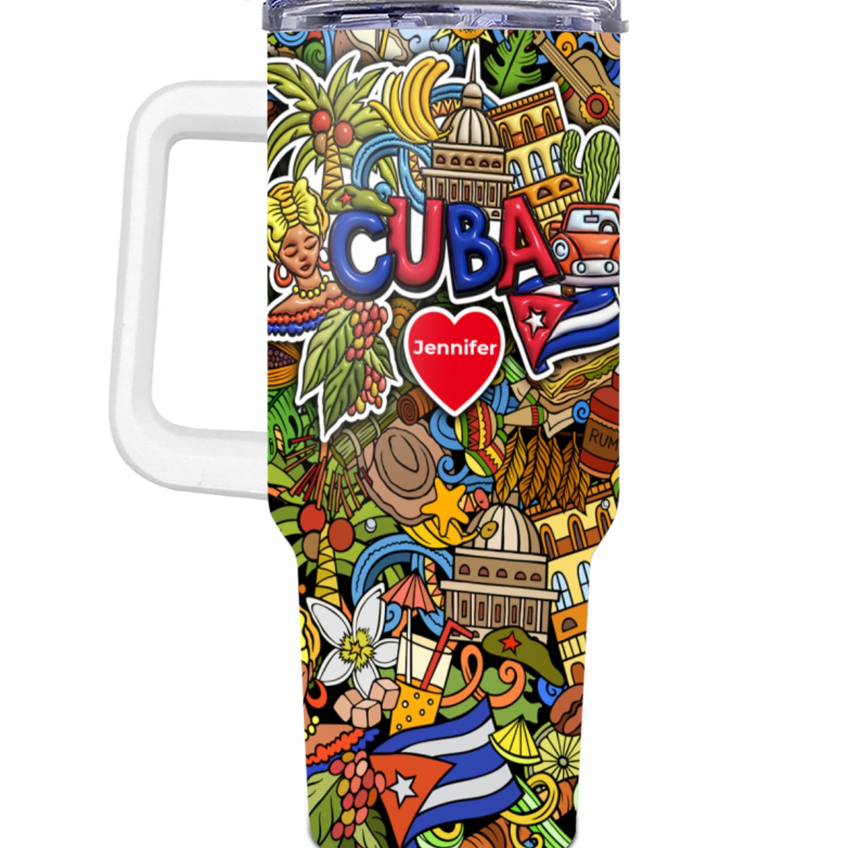 Custom Cuba Tumbler 40oz With Mixed Symbols