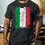 Italy Flag T-Shirt With Custom Name On Sleeve