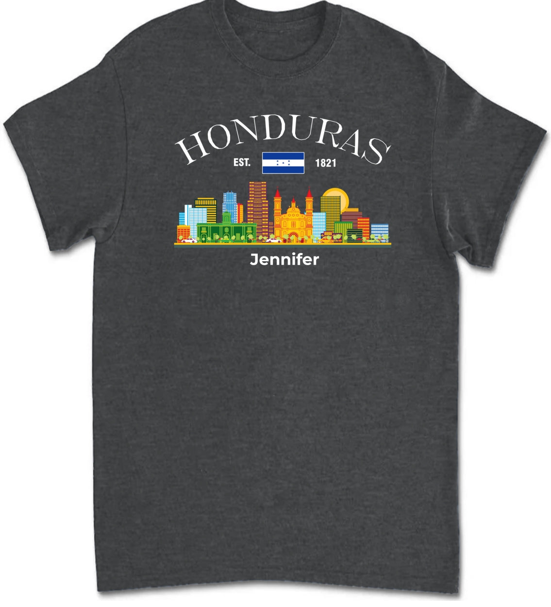  Custom Honduras Est 1821 T-shirt, Name
