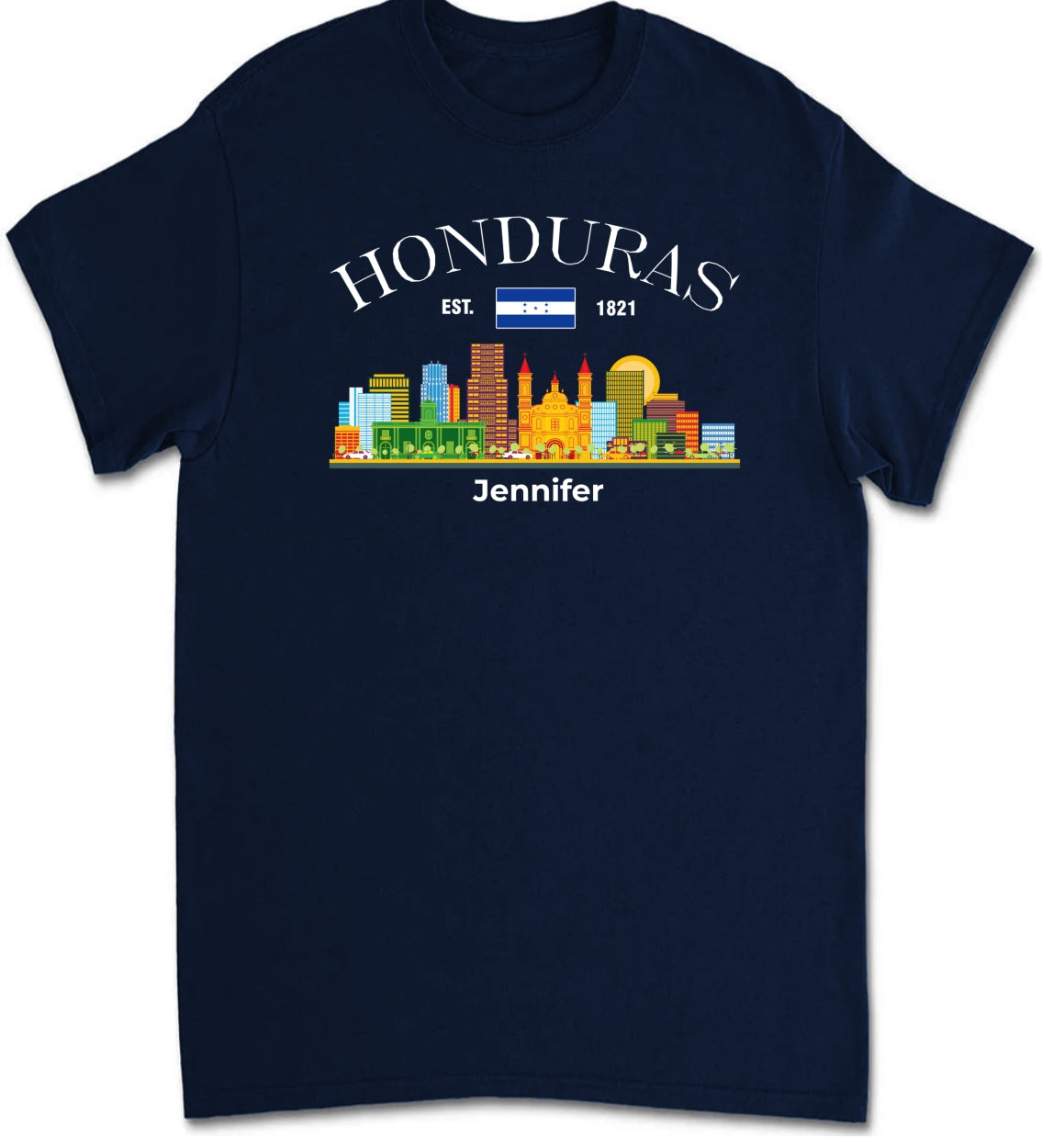  Custom Honduras Est 1821 T-shirt, Name
