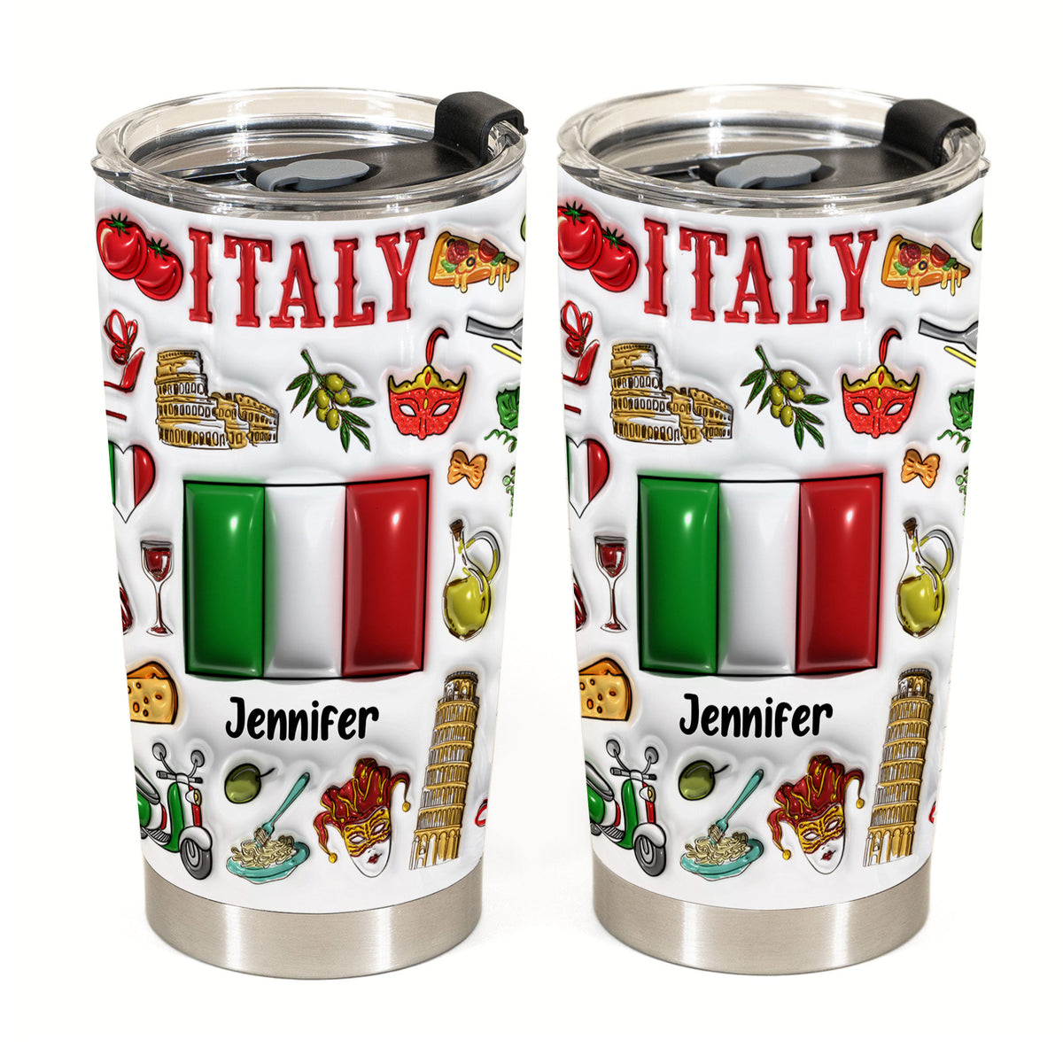 Custom Italy Tumbler Cup With Your Name
