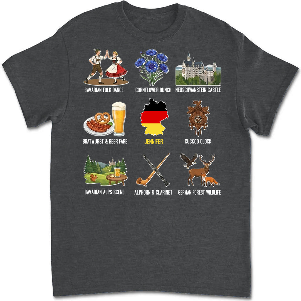 Custom Germany T-shirt For German With Symbols And Name