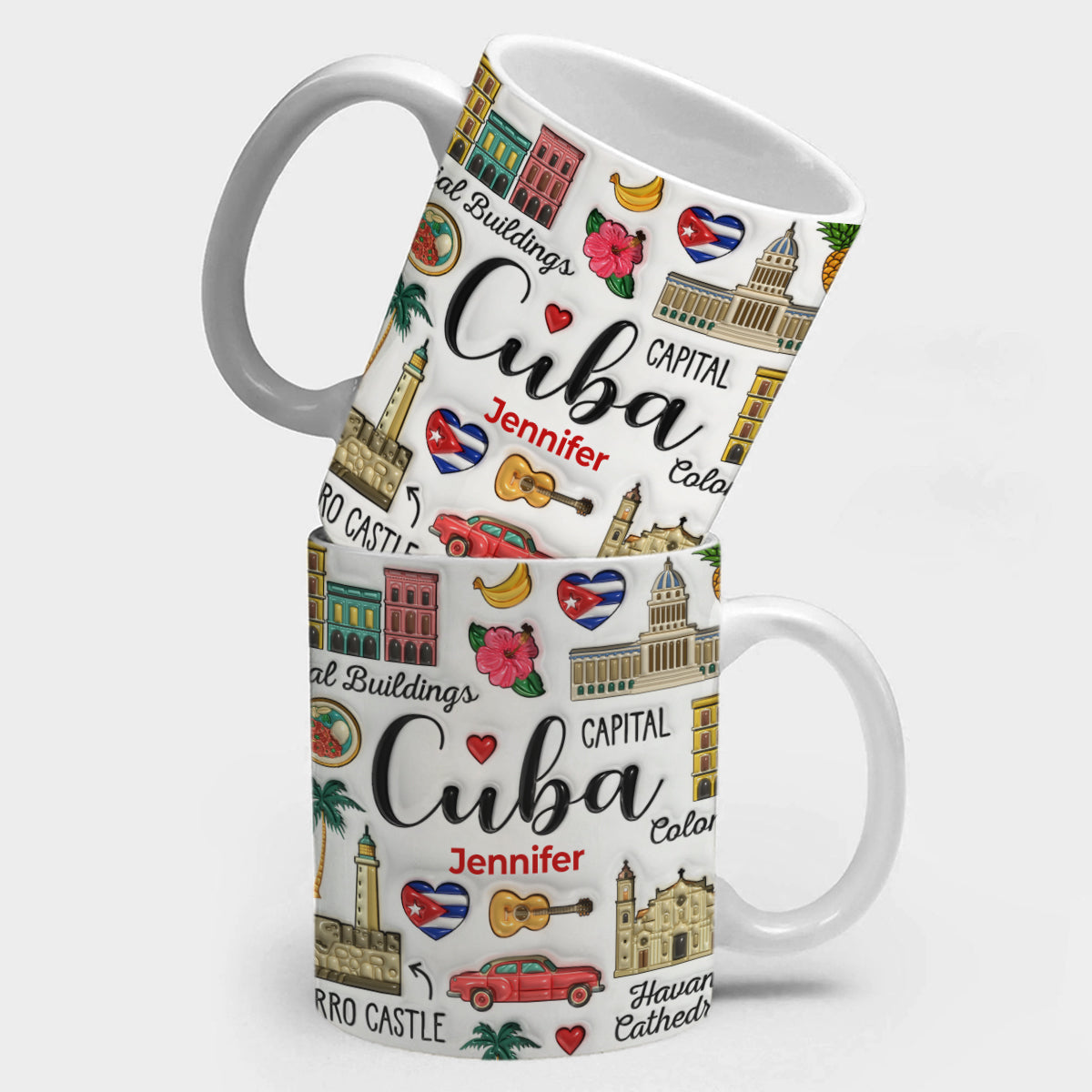 Custom Cuba Coffee Mug Cup With Symbols