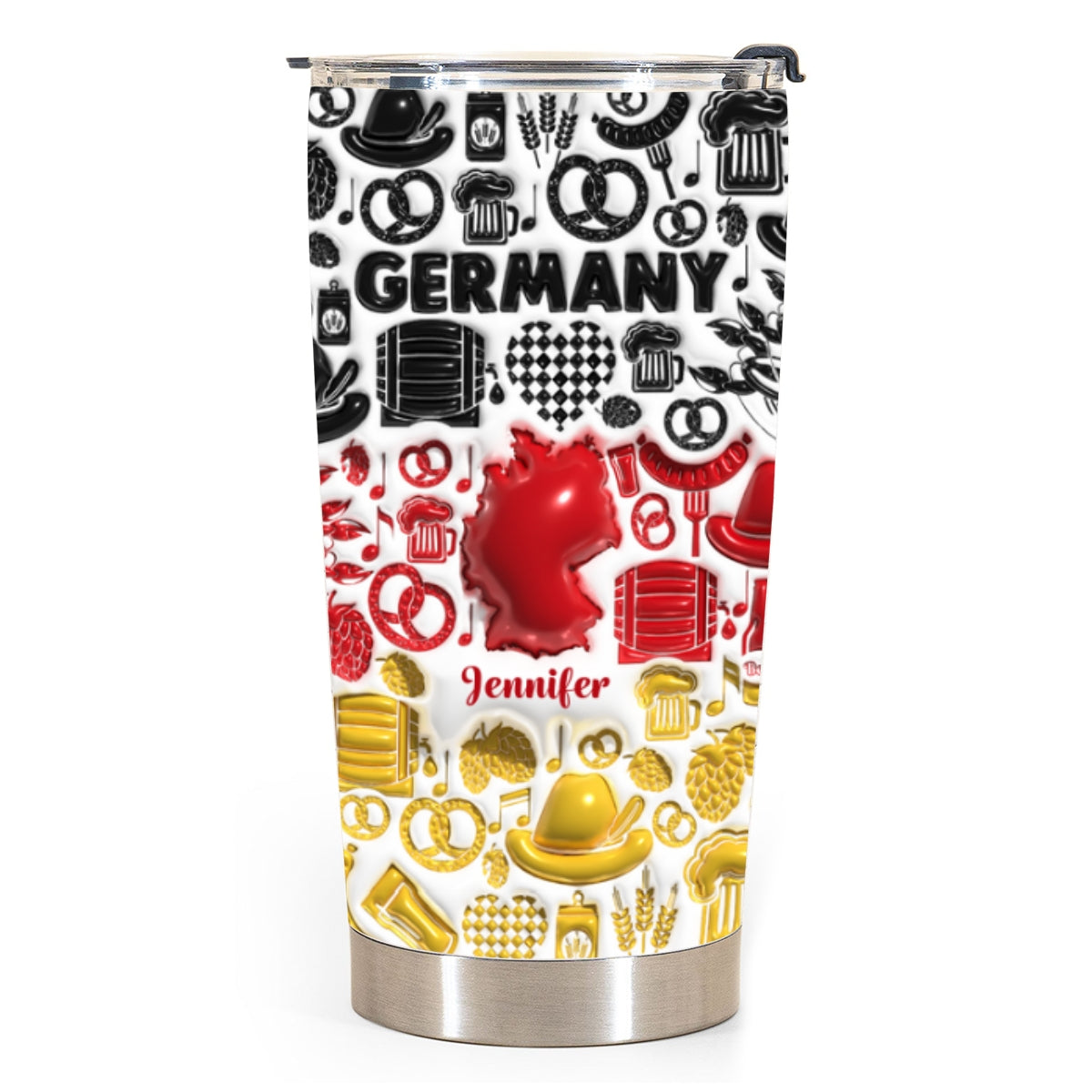 Custom Germany Symbols In Germany Flag Tumbler