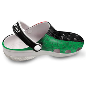 Pan African Flag Personalized Clogs Shoes With Your Name