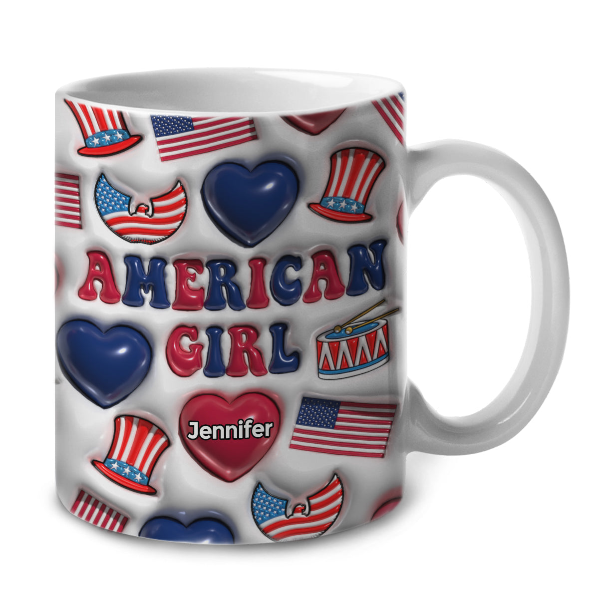 American Girl Coffee Mug Cup With Custom Your Name