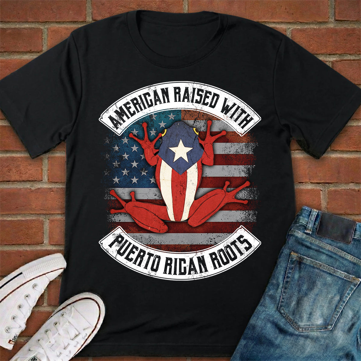 American Raised With Puerto Rican Roots T-shirt