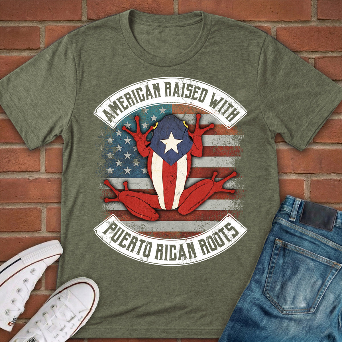 American Raised With Puerto Rican Roots T-shirt