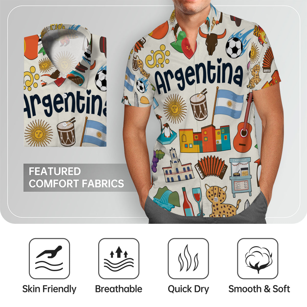 Argentina Hawaiian Shirt For Vacation And Travel Lovers