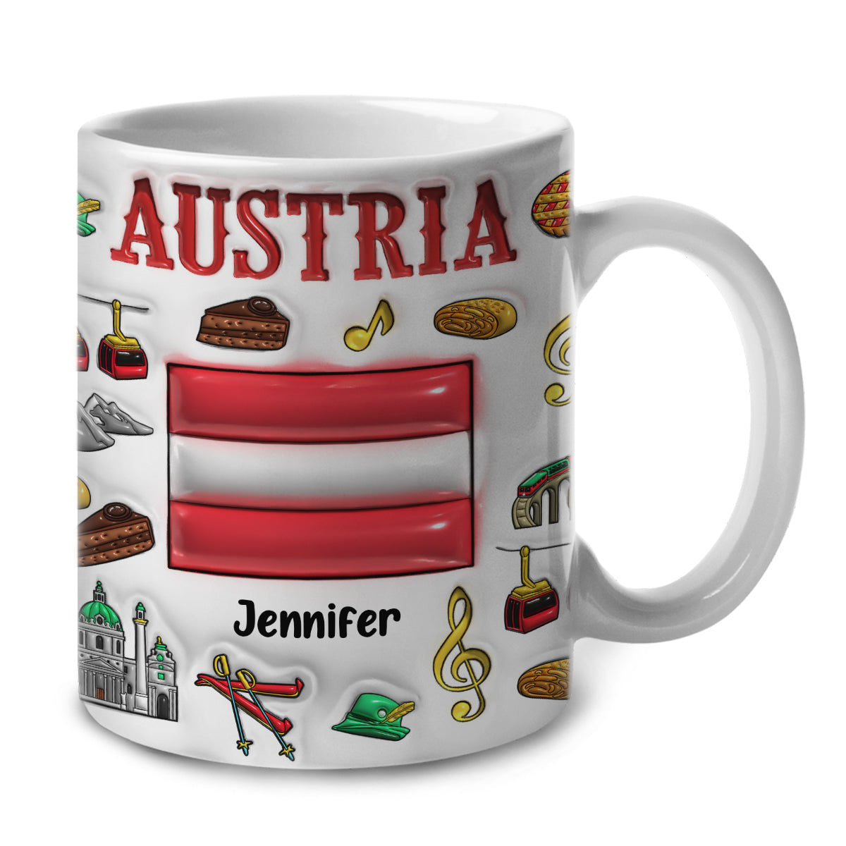 Custom Austria Coffee Mug Cup With Your Name v2