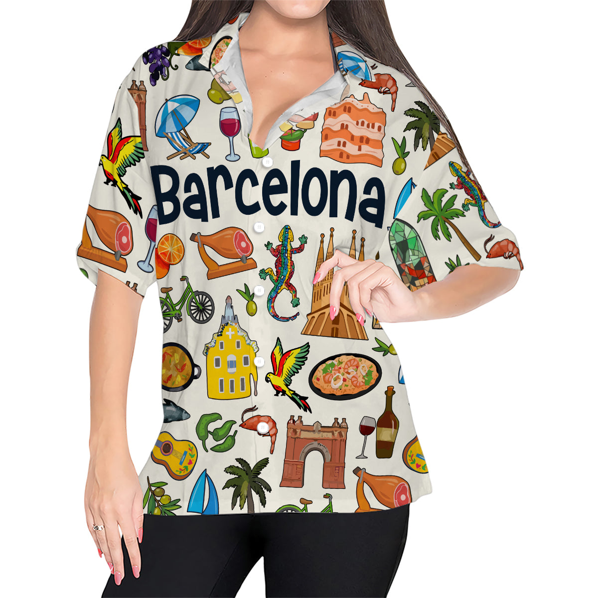 Barcelona Hawaiian Shirt For Vacation And Travel Lovers