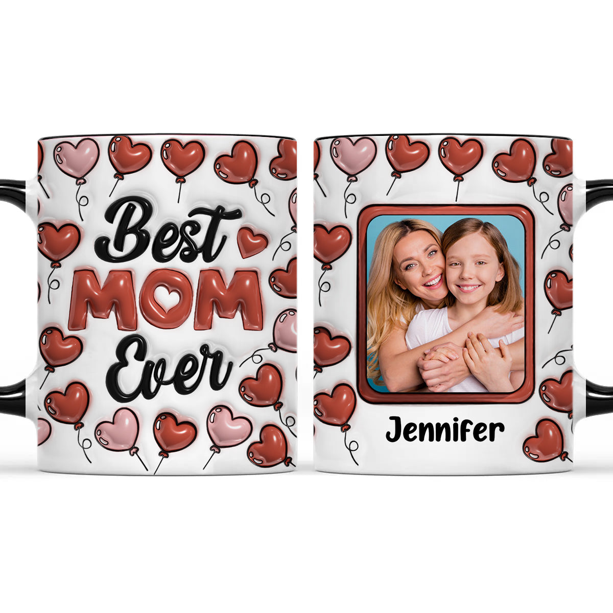 Personalized Best Mom Ever Accent Coffee Mug Cup