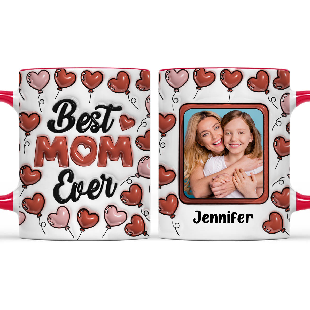 Personalized Best Mom Ever Accent Coffee Mug Cup