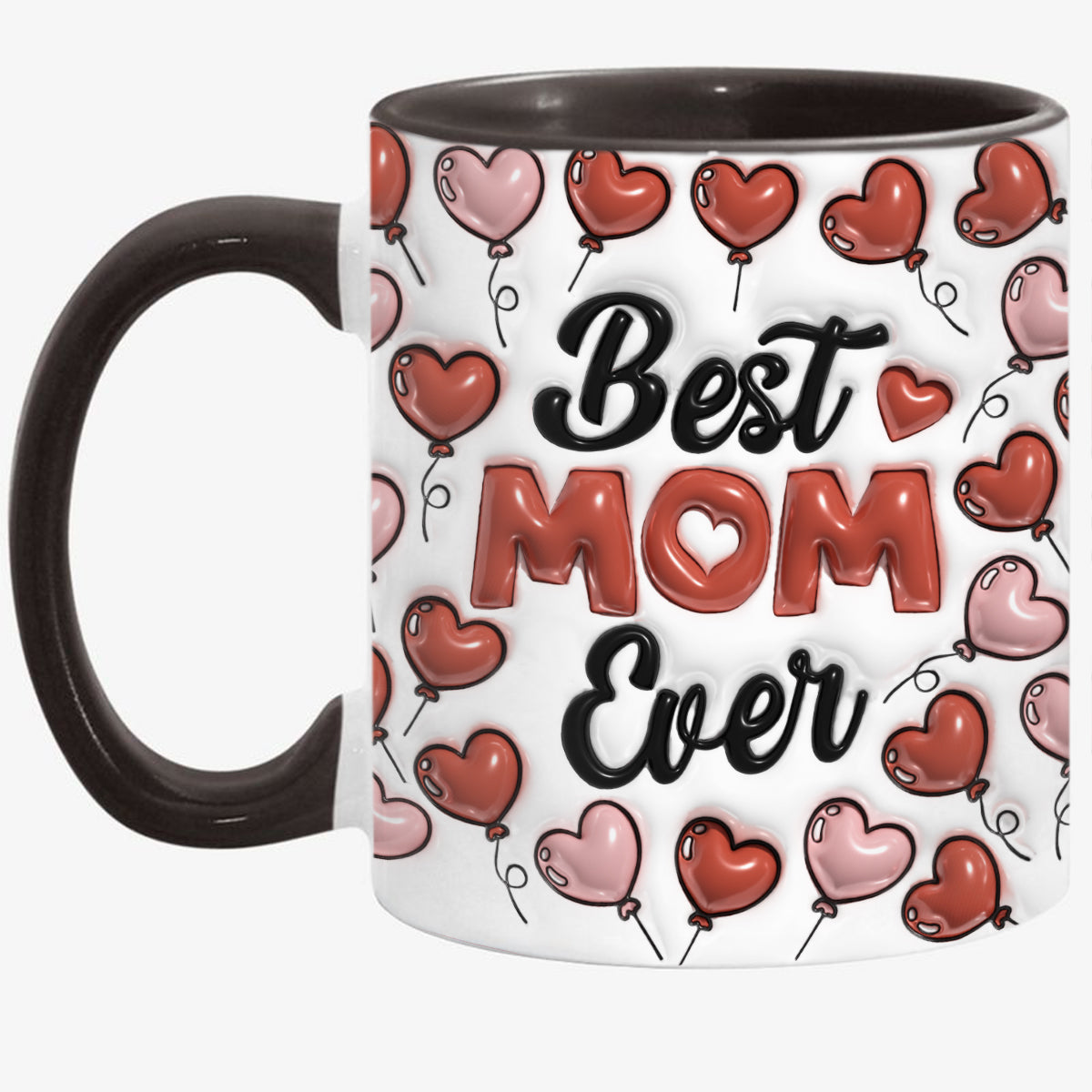 Personalized Best Mom Ever Accent Coffee Mug Cup