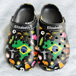 Brazil Customized Clogs Shoes With Brazilian Flag And Symbols v2