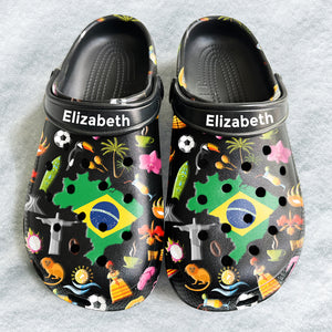 Brazil Customized Clogs Shoes With Brazilian Flag And Symbols v2