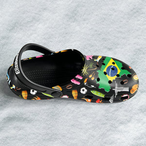 Brazil Customized Clogs Shoes With Brazilian Flag And Symbols v2