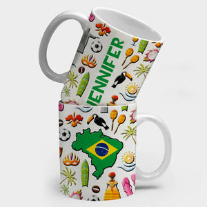 Custom Brazil Brazilian Mug With Your Name