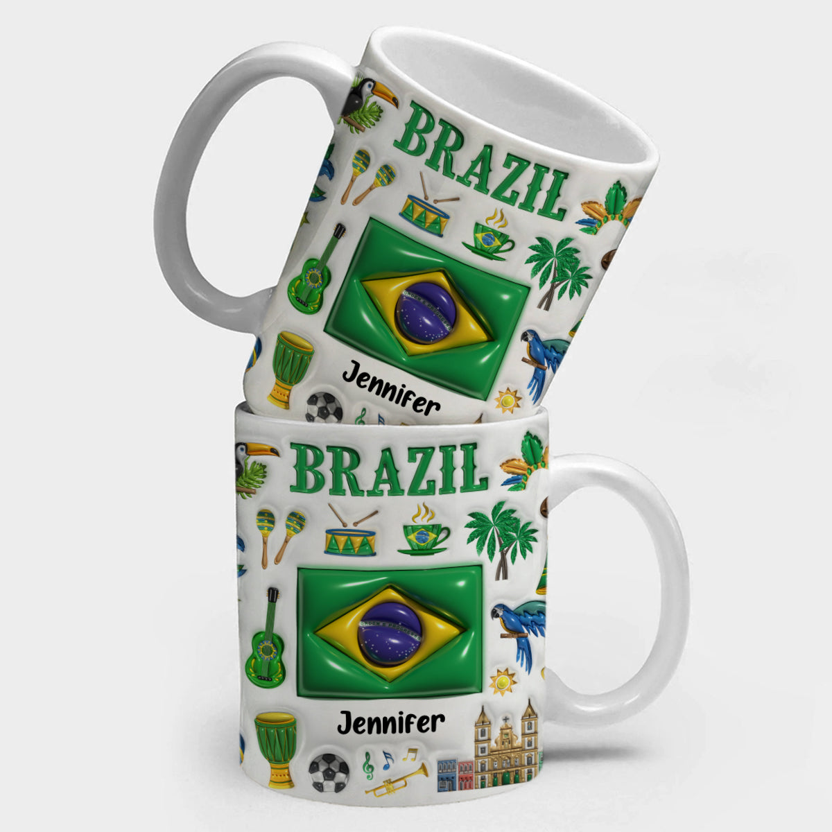 Custom Brazil Coffee Mug Cup With Your Name