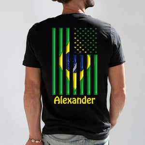 Brazil America Flag Personalized T-Shirt