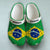 Brazil Flag Personalized Clogs Shoes With Your Name