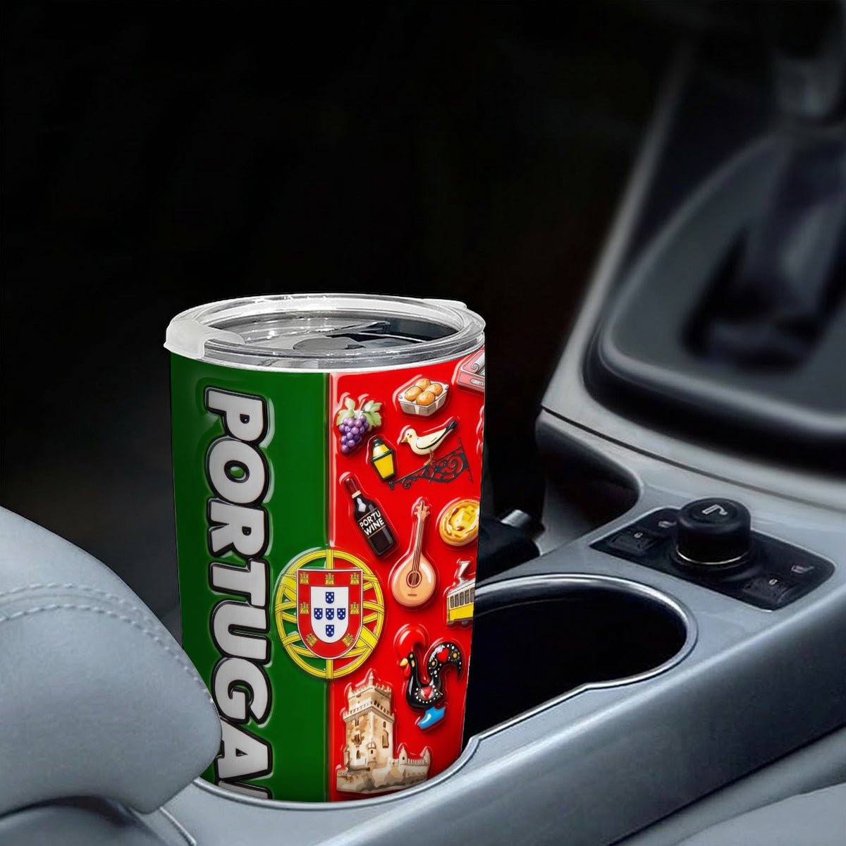 Custom Portugal Tumbler With Portugal Background
