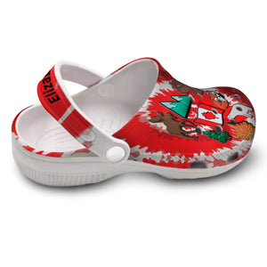 Canada Personalized Clogs Shoes With Symbols Tie Dye