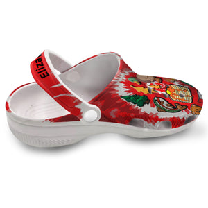 Canada Personalized Clogs Shoes With Symbols Tie Dye