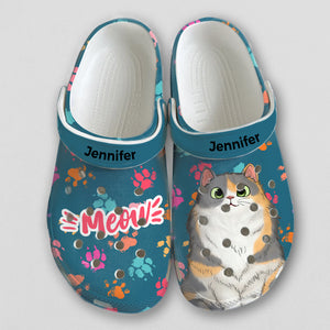 Cat Meow Personalized Clogs Shoes With Picture v2