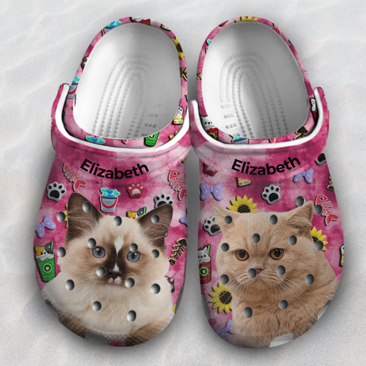 Beautiful Cat Custom Clogs Shoes TH0526