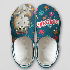 Cat Meow Personalized Clogs Shoes With Picture v2