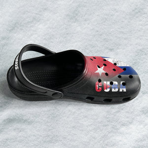 Cuba Personalized Clogs Shoes With A Half Flag v2