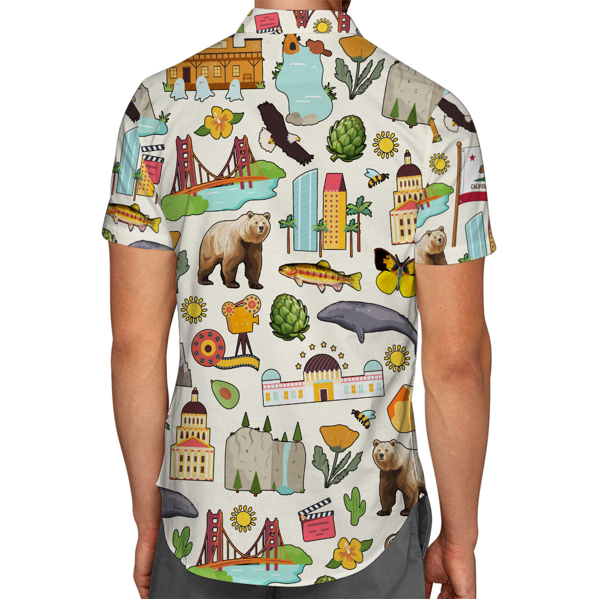 California Hawaiian Shirt For Vacation And Travel Lovers