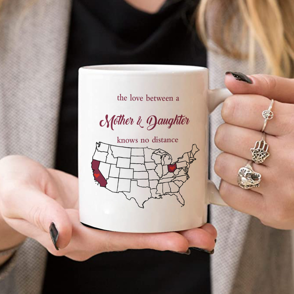 California Ohio The Love Between A Mother And Daughter Mug
