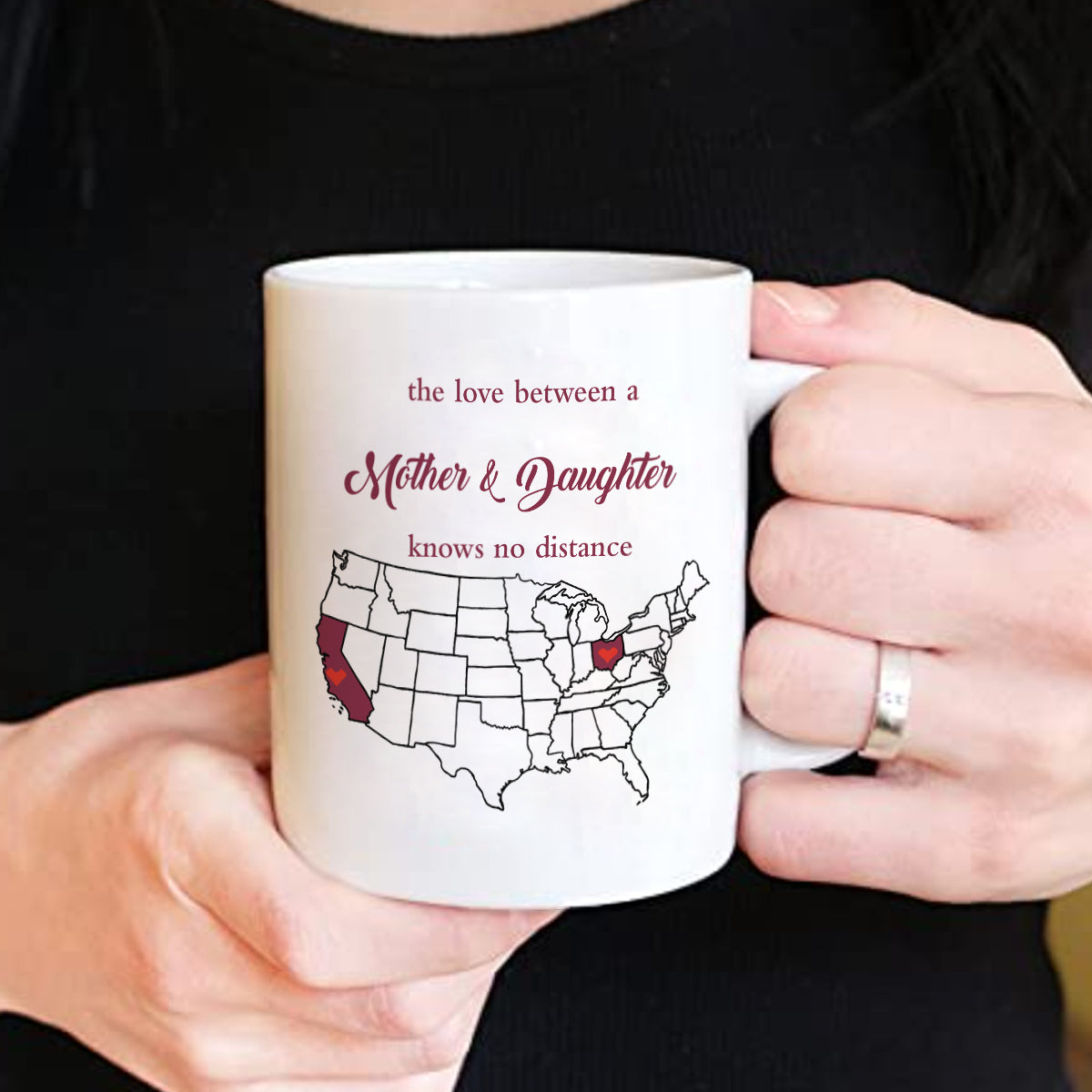 California Ohio The Love Between A Mother And Daughter Mug