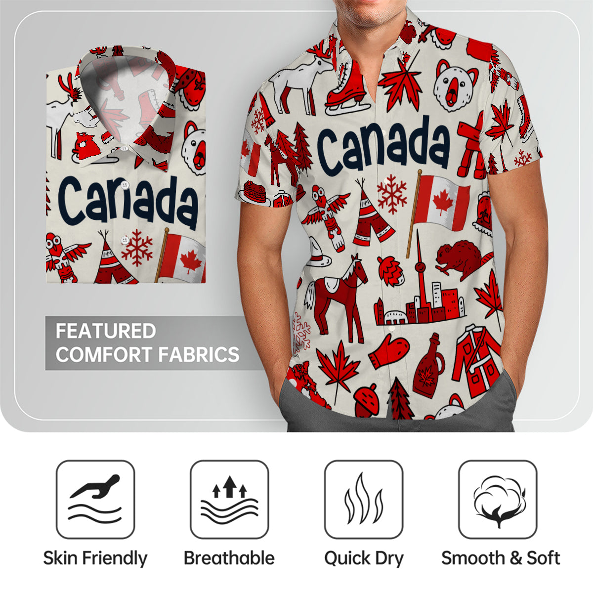Canada Hawaiian Shirt For Vacation And Travel Lovers