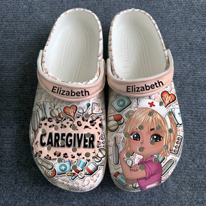 Custom Caregiver Clogs Shoes For Proud Caregiver